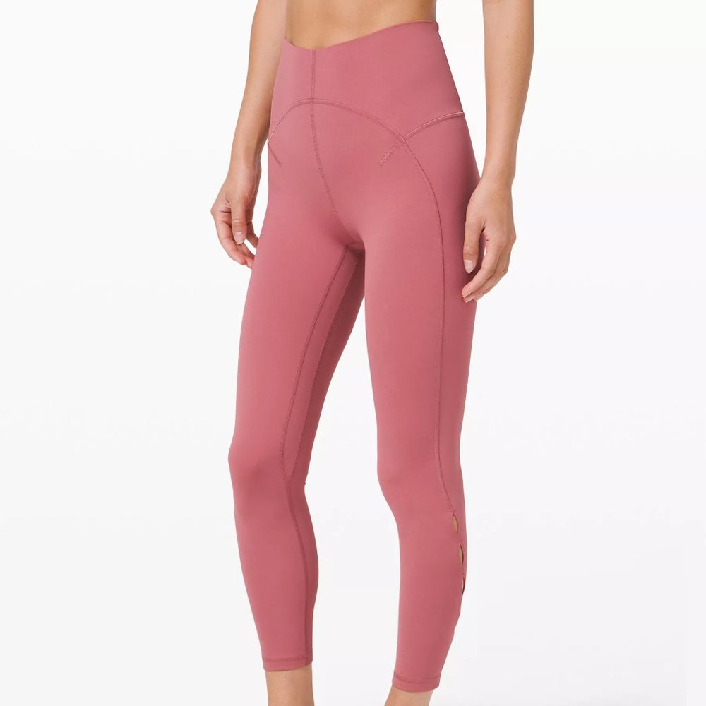 Unlimit High-rise Tights 25" Keyhole In Brier Rose